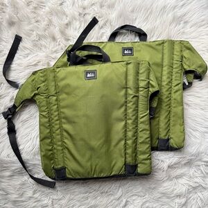 REI Olive Military Green Camping Outdoors Stadium Travel Chair Pads Bundle (2)